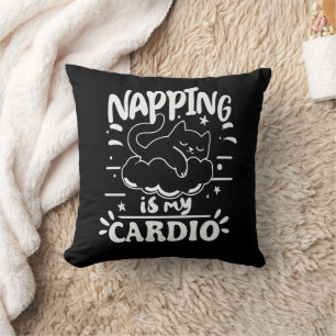 Cojín Decorativo El Ataque Es Mi Diseño De Gato Cardio Sencillo Y F