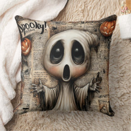 Cojín Decorativo El aullador de ojos huecos en la niebla de la lint