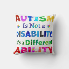 Cojín Decorativo El AUTISMO no es una discapacidad