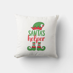 Cojín Decorativo El ayudante de Santa Cute Personalizado Elf dibuja