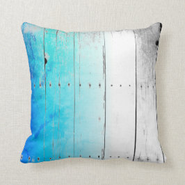 Cojín Decorativo El azul del Driftwood pintó náutico resistida