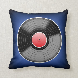 Cojín Decorativo El azul del drogadicto del vinilo se descolora
