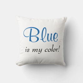 Cojín Decorativo El azul lindo es mi color
