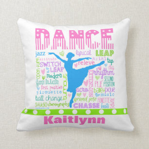 Cojín Decorativo El bailarín en colores pastel personalizado
