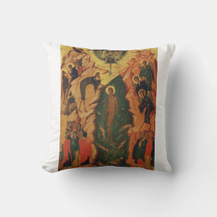 Cojín Decorativo El bautismo de Jesucristo icono bizantino