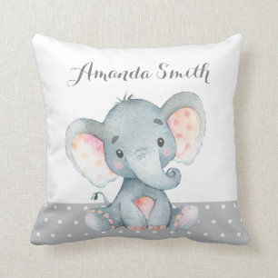 Cojín Decorativo El bebé elefante gris