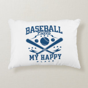 Cojín Decorativo El béisbol alimenta mi lugar feliz