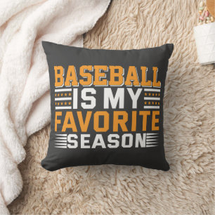 Cojín Decorativo El béisbol es mi temporada favorita