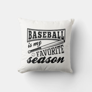 Cojín Decorativo El béisbol es mi temporada favorita