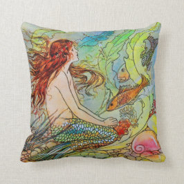 Cojín Decorativo El Bello Artes de Eleanore Abbott de la sirena