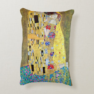 Cojín Decorativo El Beso de Gustav Klimt, Arte Moderno Vintage