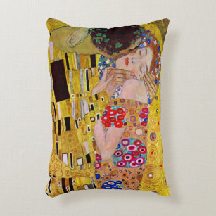 Cojín Decorativo El beso de Gustav Klimt, vintage Art Nouveau