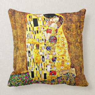 Cojín Decorativo El beso, pintura de Gustav Klimt