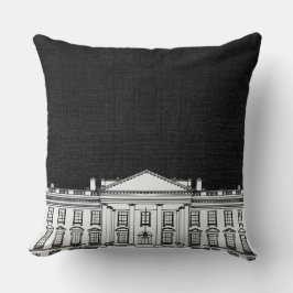 Cojín Decorativo El blanco y negro Washington DC La Casa Blanca