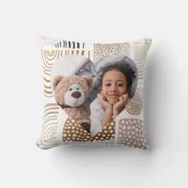 Cojín Decorativo El Boho silenciado forma la foto del corazón