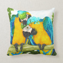 Cojín Decorativo El borrachín dulce - Macaws del azul y del oro