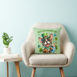 Cojín Decorativo El Bulldog francés de St. Patrick's All-Spiced