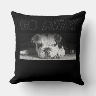 Cojín Decorativo El Bulldog inglés cachorro, la distancia social se