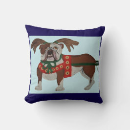 Cojín Decorativo El Bulldog reno de Santa