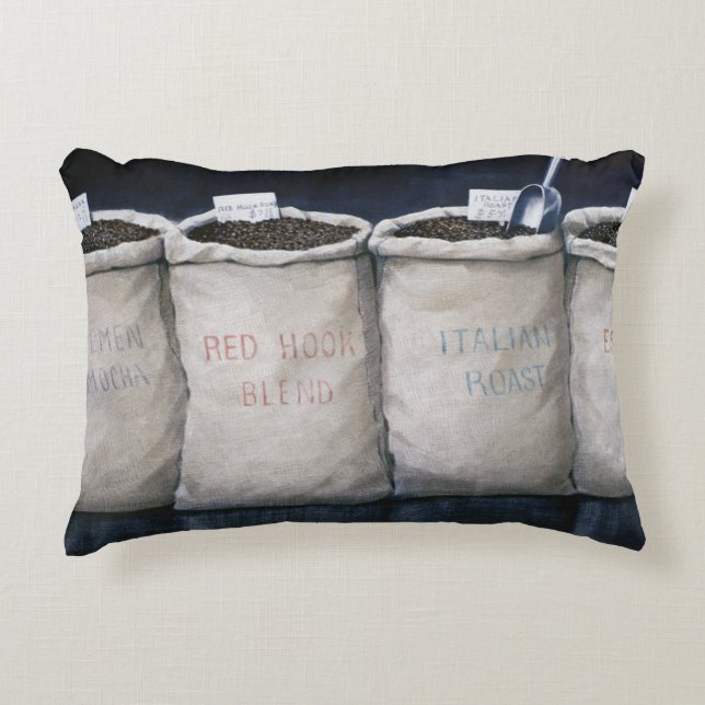 Cojín Decorativo El café despide 1990 (Anverso)