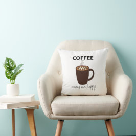 Cojín Decorativo El café me hace feliz