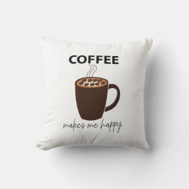 Cojín Decorativo El café me hace feliz