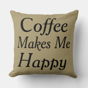 Cojín Decorativo El café me hace feliz