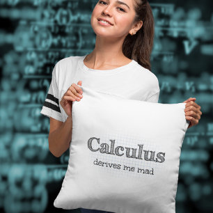 Cojín Decorativo El cálculo me produce el humor de la matemática 