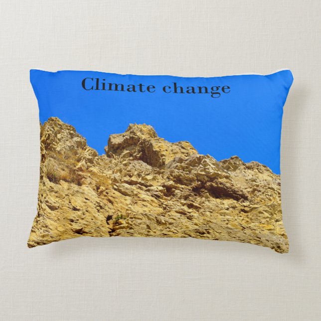 Cojín Decorativo El cambio climático cuida el medio ambiente (Reverso)
