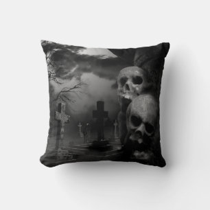 Cojín Decorativo El cambio de cementerio (escena de cementerio góti