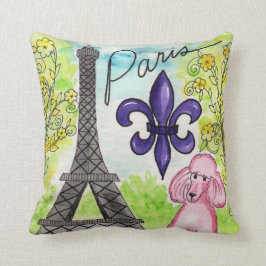 Cojín Decorativo El caniche rosado en París