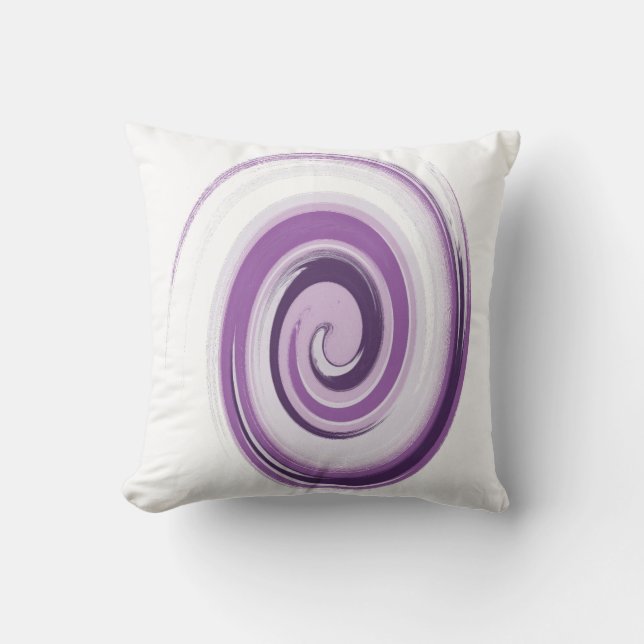 Cojín Decorativo El cepillo violeta abstracto frota ligeramente (Anverso)