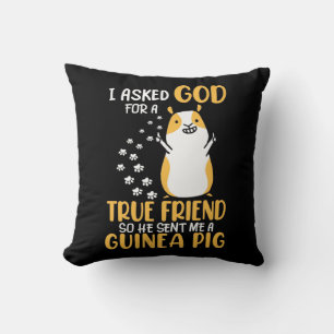 Cojín Decorativo El cerdo guineano es un verdadero amigo