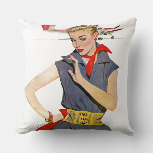 Cojín Decorativo El chica que robó los aeroplanos (Anverso)