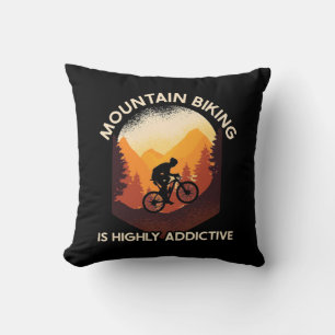Cojín Decorativo El Ciclismo De Montaña Es Muy Adictivo