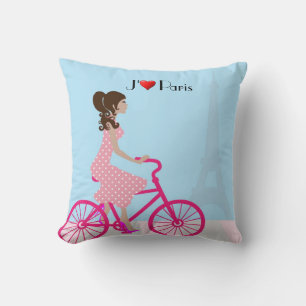Cojín Decorativo El ciclismo en París Pillow