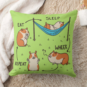 Cojín Decorativo El ciclo vital de un cerdo guineano