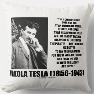 Cojín Decorativo El Científico Nikola Tesla No Tiene Inmediato