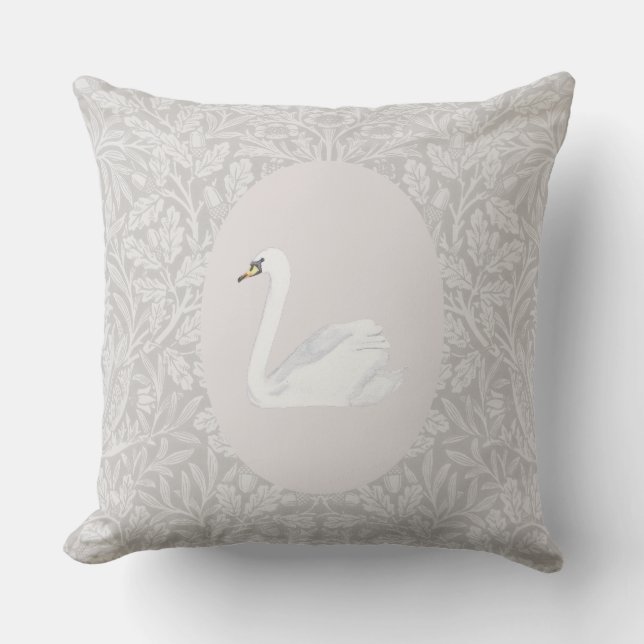 Cojín Decorativo El cisne, guardería vintage (Anverso)