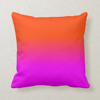 Cojín Decorativo El color de neón de la sombra de Ombre del naranja