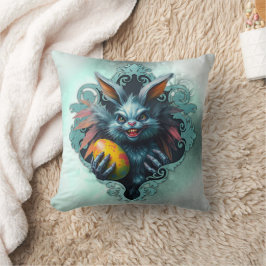 Cojín Decorativo El conejo espeluznante de Pascua