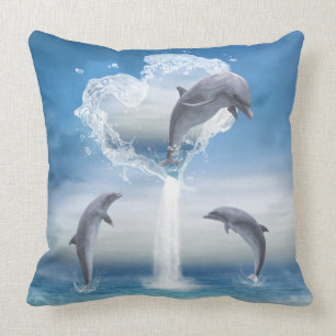 Cojín Decorativo El Corazón De Los Delfines