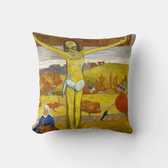 Cojín Decorativo El Cristo Amarillo, Gauguin (Anverso)