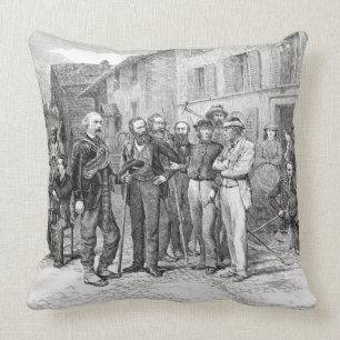 Cojín Decorativo El cuarto de club de Zermatt en 1864, "de la