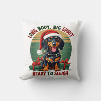 Cojín Decorativo El cuerpo y el gran espíritu del arte de Dachshund