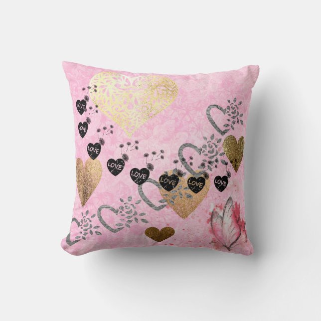 Cojín decorativo el día de San Valentín (Anverso)