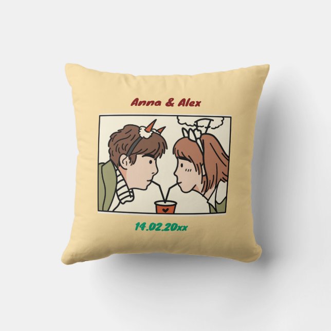 Cojín Decorativo El día de San Valentín (Reverso)