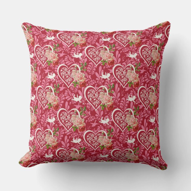 Cojín decorativo el día de San Valentín (Anverso)