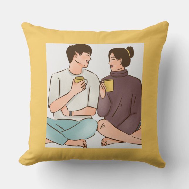 Cojín Decorativo El día de San Valentín acogedor (Anverso)