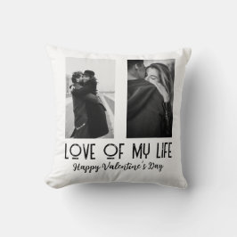 Cojín Decorativo El día de San Valentín blanco y negro